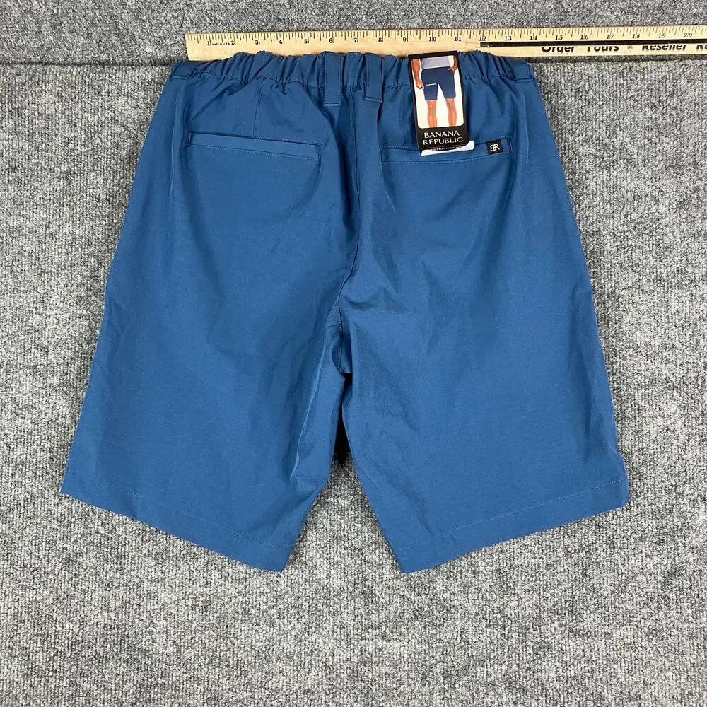 Banana Republic Shorts Mens Size‎ 30 Blue Flat Front Casual Chino Summer Shorts